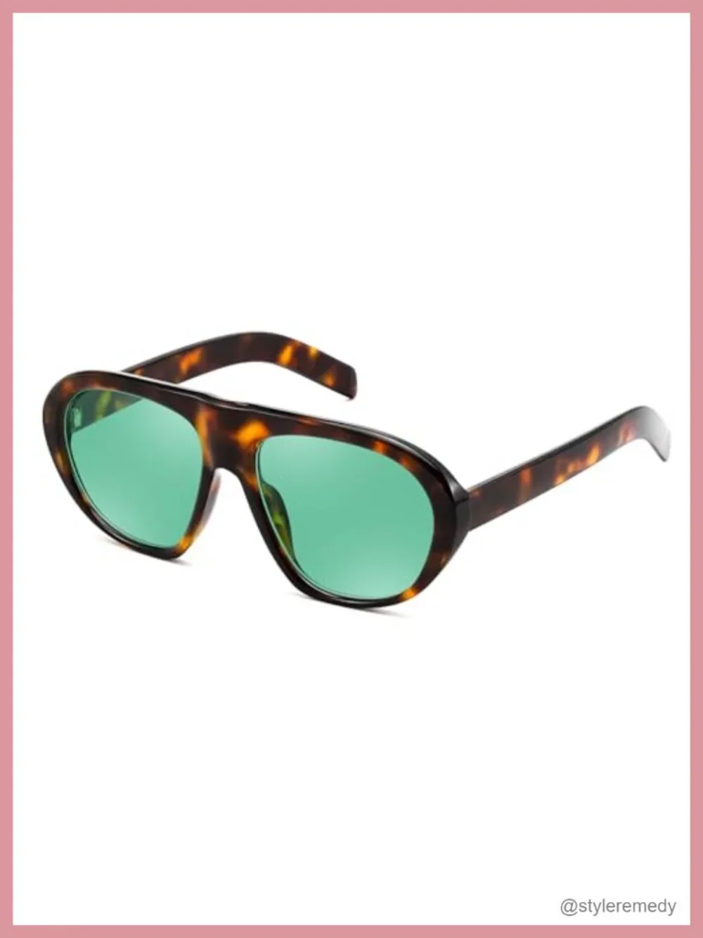 Oversized Aviator Sunglasses Retro 70s Style UV Protection Polycarbonate Frame